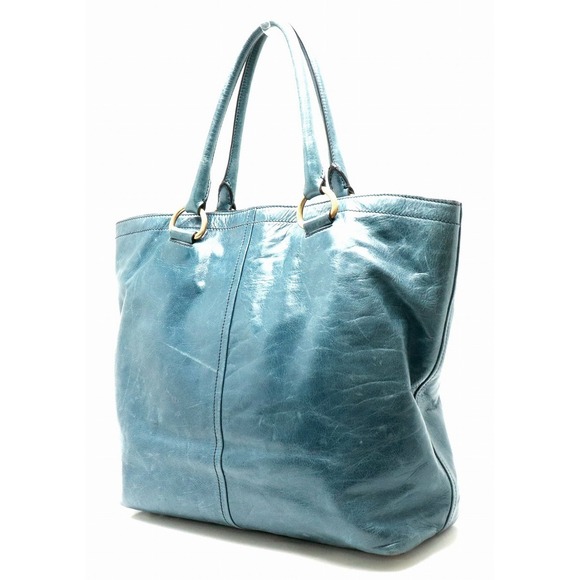 Prada Tote Bag Blue Denim Leather - Picture 1 of 9